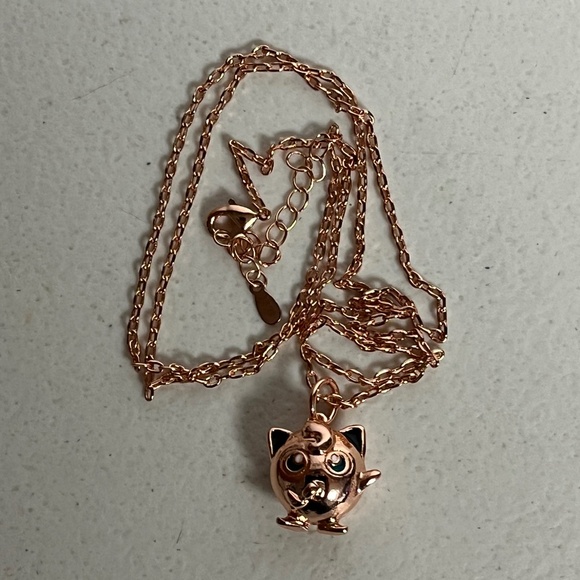 Jigglypuff Pokemon Charm Pendant Adjustable Necklace Anime Chain Jewelry Rose - Picture 2 of 8